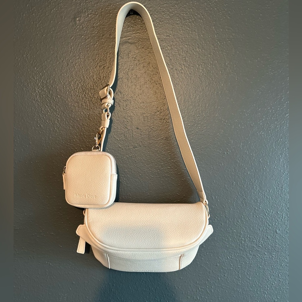 Mazie Days Cream Crossbody Bag with Detachable Mini Pouch